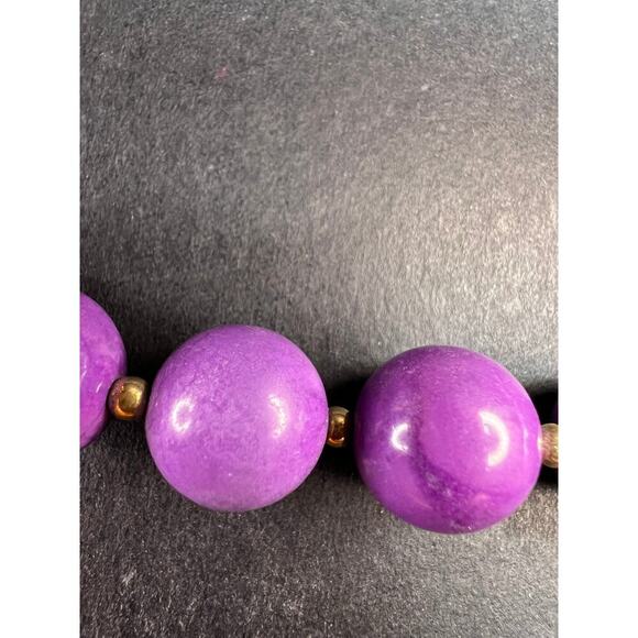 NEW Phosphosiderite graduated beaded necklace in vermeil - Picture 7 of 14